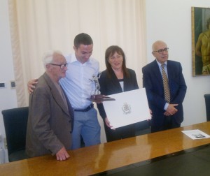 Un momento della premiazione