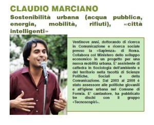 Claudio Marciano - Assessore alla Sostenibilità - Comune di Formia