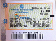 La nuova marca da bollo