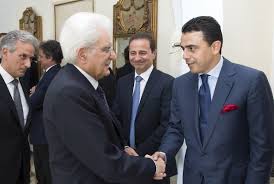 Mourad Fradi con il Presidente Mattarella in visita in Tunisa