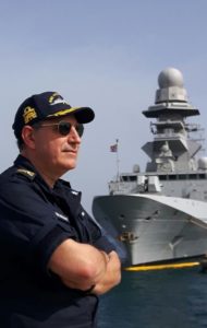Il Contrammiraglio Salvatore Vitiello, Comandante della Terza Divisione Navale