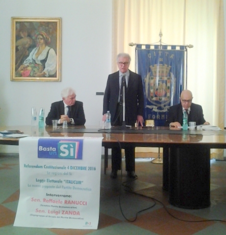 Da Sinistra Carta, il Sen. Zanda e il Sindaco Bartolomeo