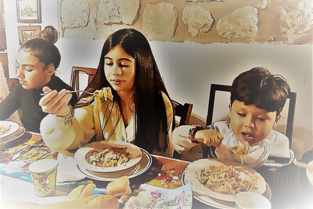 Sveva e i cugini a casa dei nonni